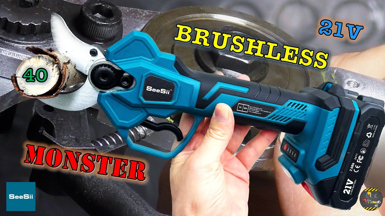 CESOIE BATTERIA 21V BRUSHLESS DA POTATURA SEESII test funzionamento manutenzione forbici elettriche