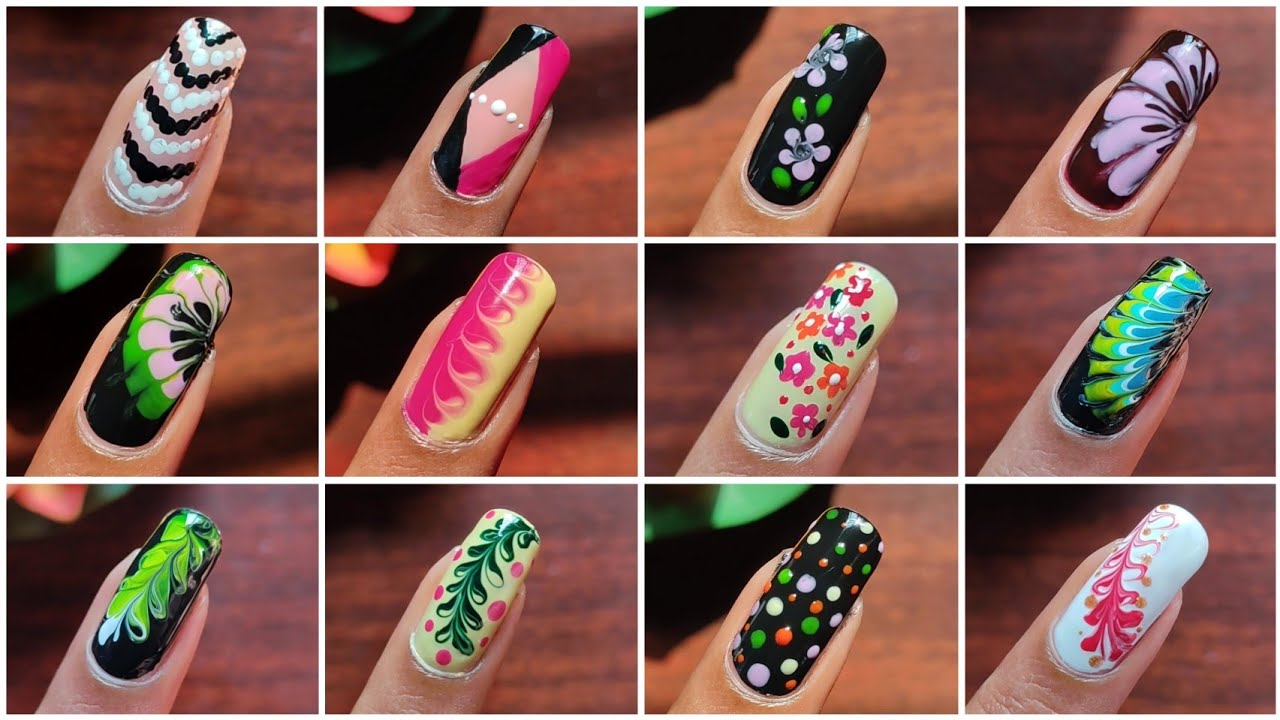 Easy nail art design ll nail art at home ll #nailsart #nails #art #nailtutorial #naildesign #nailart