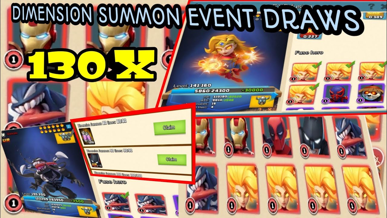 CLASH OF LEGENDS/CoZ2||Dimension summon draws130x|GOOD HEROES OBTAINED or BAD|Expect the unexpected!