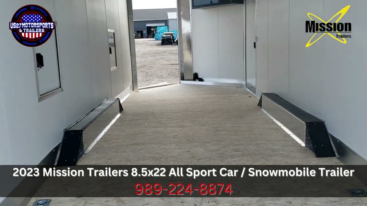 2023 Mission Trailers 8.5X22 All Sport Snowmobile/Car Trailer For Sale.