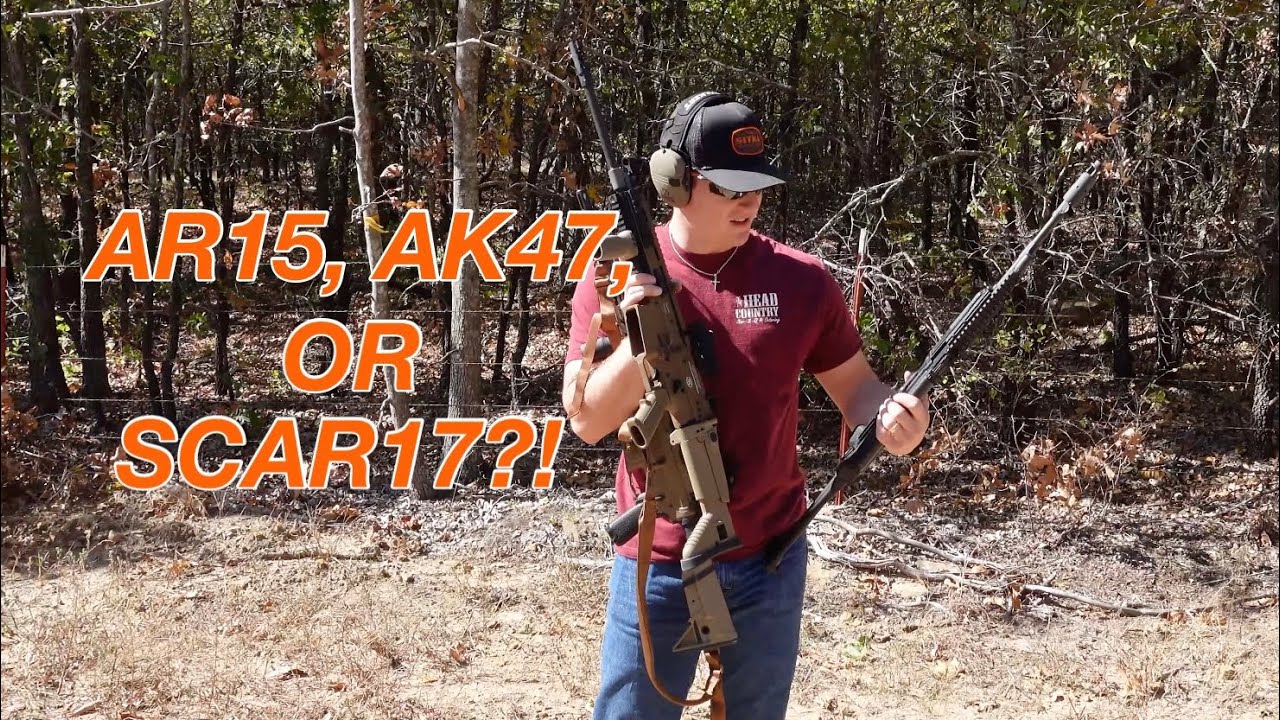 SCAR 17, AK47 and an AR15 - I like them all