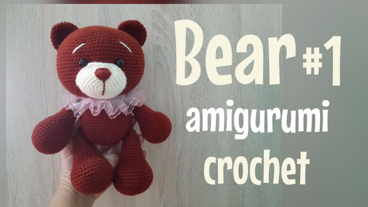 EP.247 สอนถักตุ๊กตาหมีโครเชต์#1  /How to crochet bear  amigurumi #1 ./Free pattern./Bear  crochet.