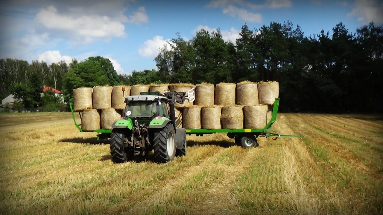 Zbieranie słomy 2014☆Na większą skale☆Deutz-Fahr☆Luki9012㋡