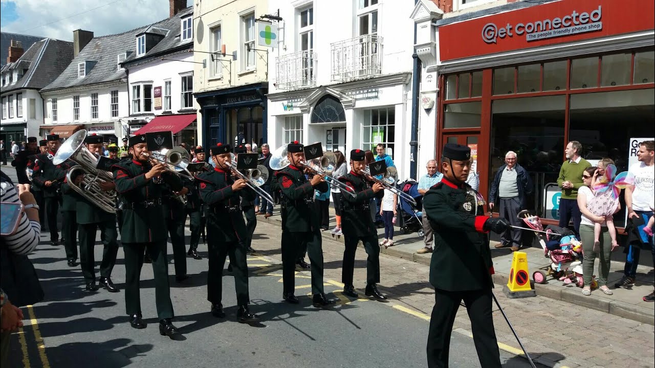 The Band of the Brigade of Gurkhas - Annual Gurkha Freedom of Brecon Parade