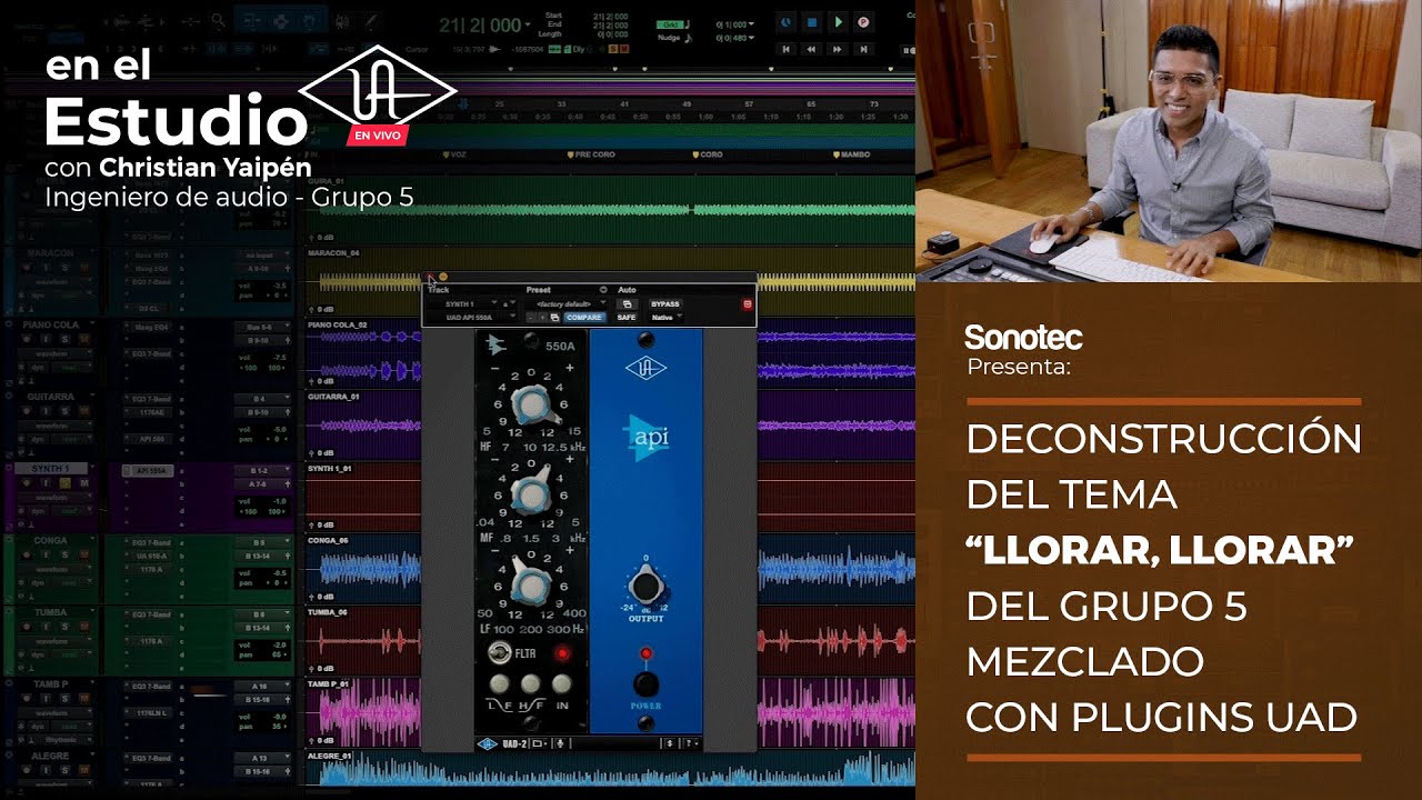 Deconstrucción del tema “Llorar, Llorar” del Grupo 5, mezclado con plugins UAD por Christian Yaipén