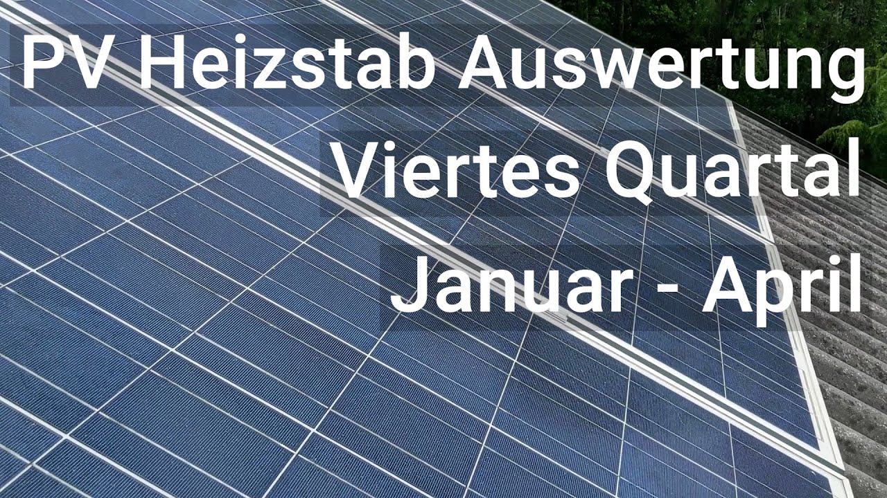 Q4 Januar - April | Photovoltaik mit ELWA Heizstab | PV Warmwasserproduktion