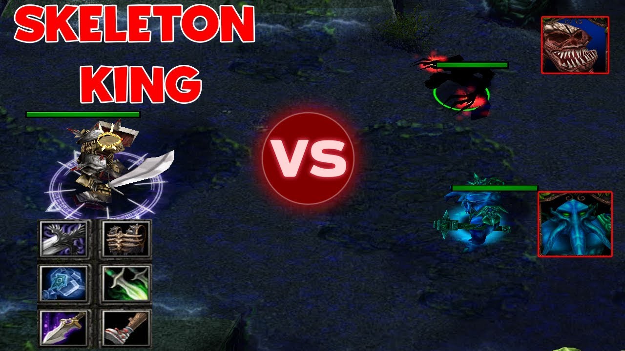 DOTA SKELETON KING vs VOID + NAIX (LATE GAME) HARD GAME