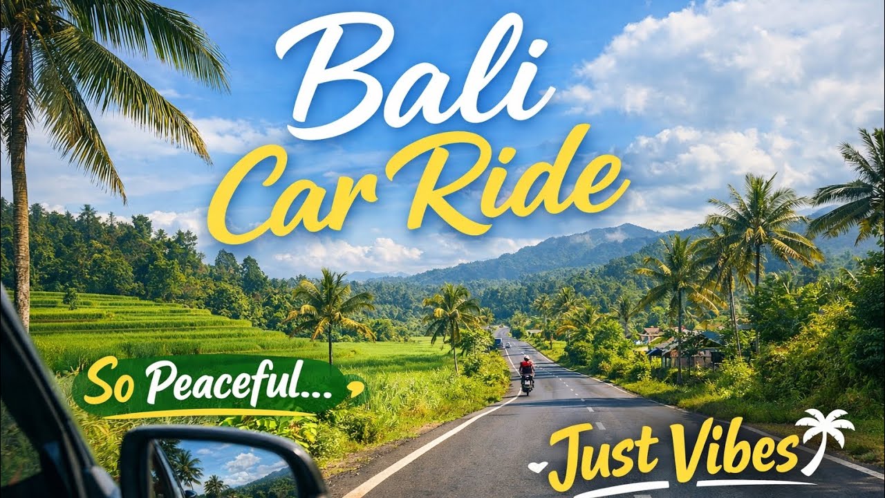 Peaceful Bali Car Ride 🌿 | Pure Island Vibes #viralvideo 