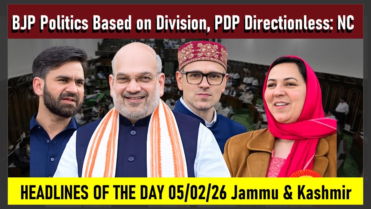 HEADLINES OF THE DAY: BJP Politics Based on Division, PDP Directionless: NC Alleges