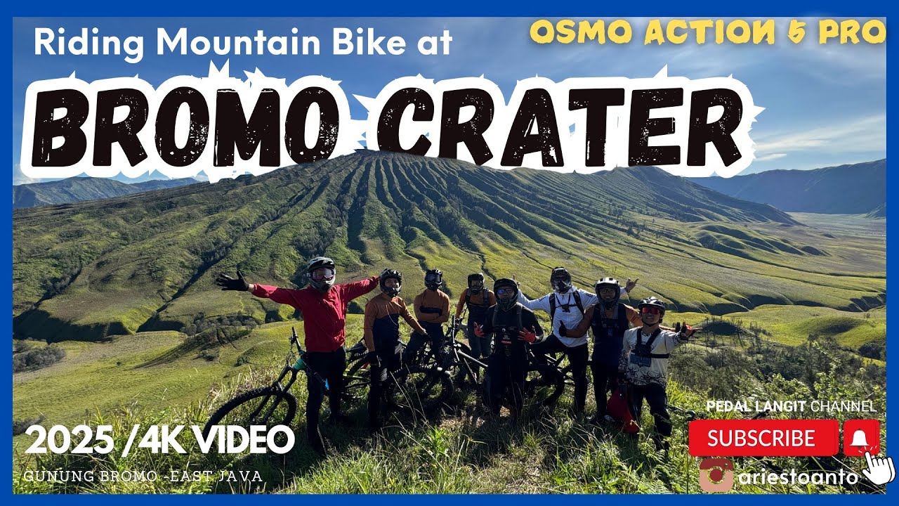 MTBan di Bromo 2025  - Riding Mountain Bike in Bromo Crater - 4K / Osmo Action 5 Pro
