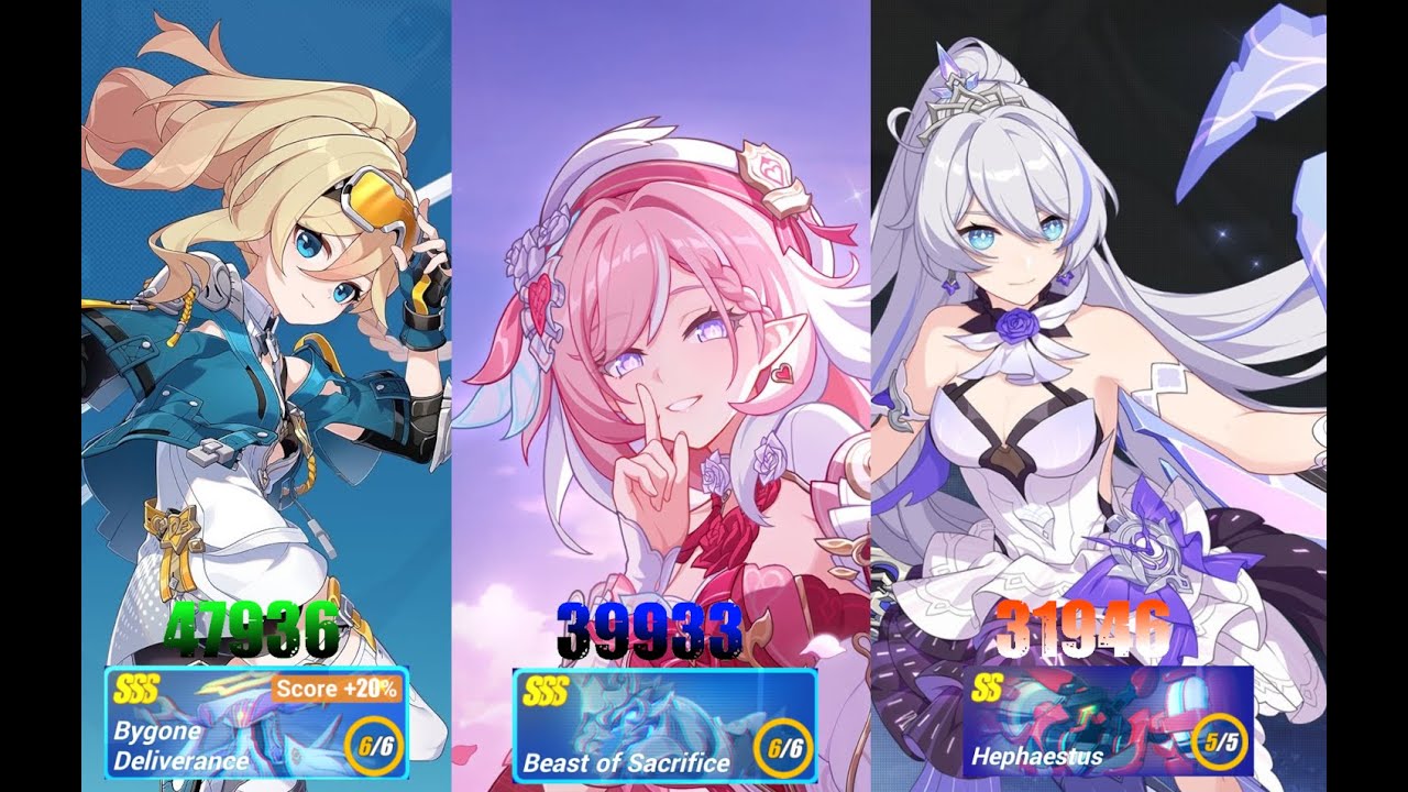 Honkai Impact 3rd Memorial Arena | Kevin 47936 | Beast of Sacrifice 39933 | Hephaestus 31946 |