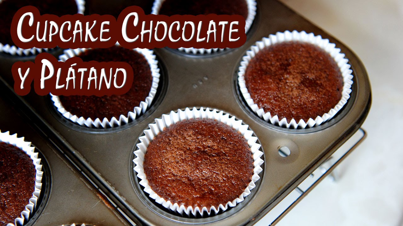 Cupcakes de Chocolate y Banana o Platano