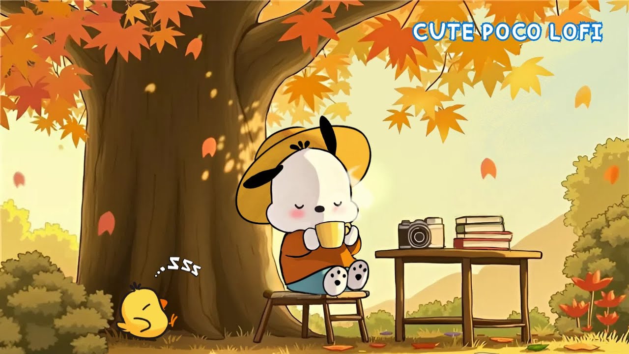 Cozy Autumn Afternoon🍁📸  Pochacco Lofi Music to Read & Relax   Chill Lofi Hip Hop