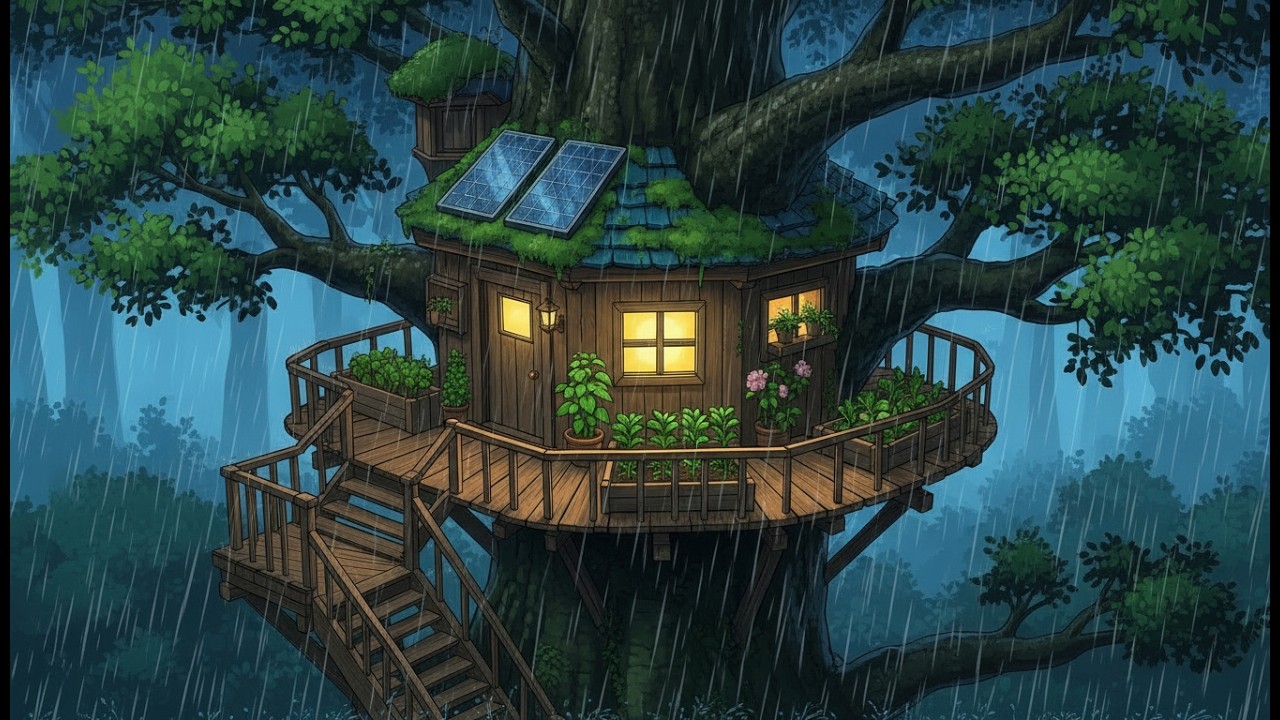 A Rainy Day Spent Together In a Forest House | Studio Ghibli Style | Ghibli Inspired