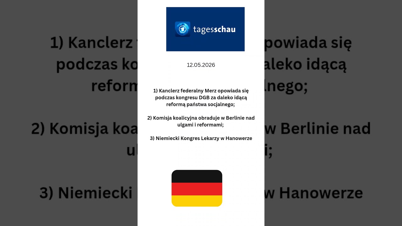 Niemiecki dziennik telewizyjny @Tagesschau 12 maja