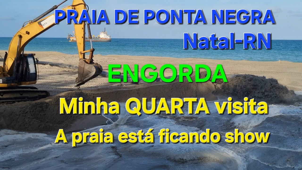ENGORDA da Praia de Ponta Negra em Natal no Rio Grande do Norte