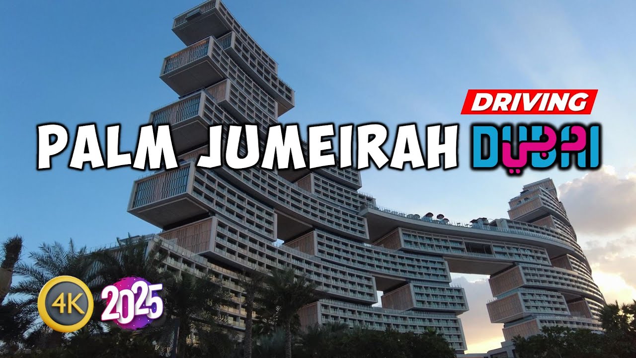 Palm Jumeirah Dubai  🇦🇪 4K Amazing Sunset Drive (Jan 2025)