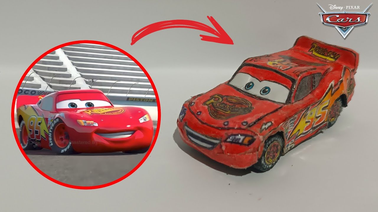 COMO FAZER o RELÂMPAGO MCQUEEN de PAPELÃO! - Disney Cars 
