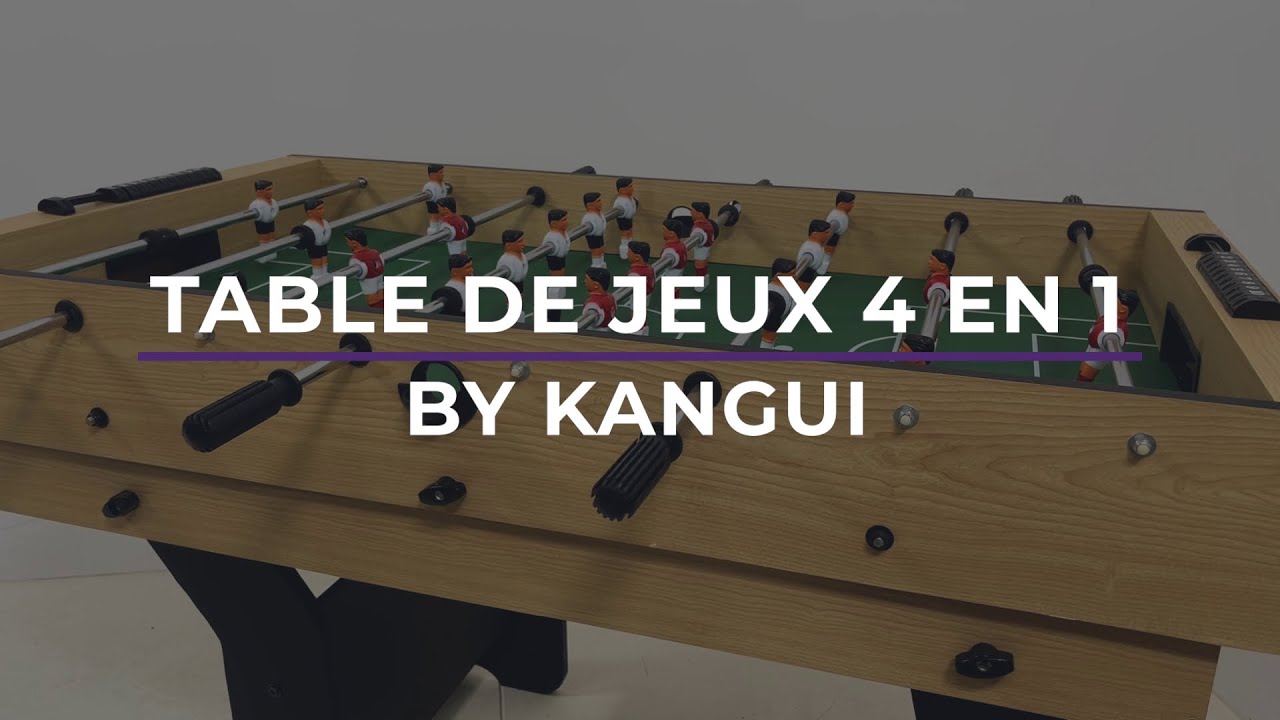 Table de jeux 4 en 1 - 2 &agrave; 4 joueurs - Barres t&eacute;lescopiques by Kangui