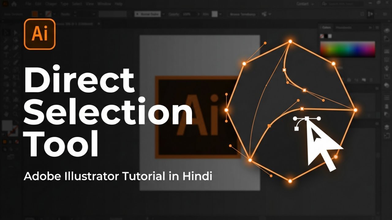 How to Use the Direct Selection Tool in Adobe Illustrator | Class 8 | Ashish Rastogi