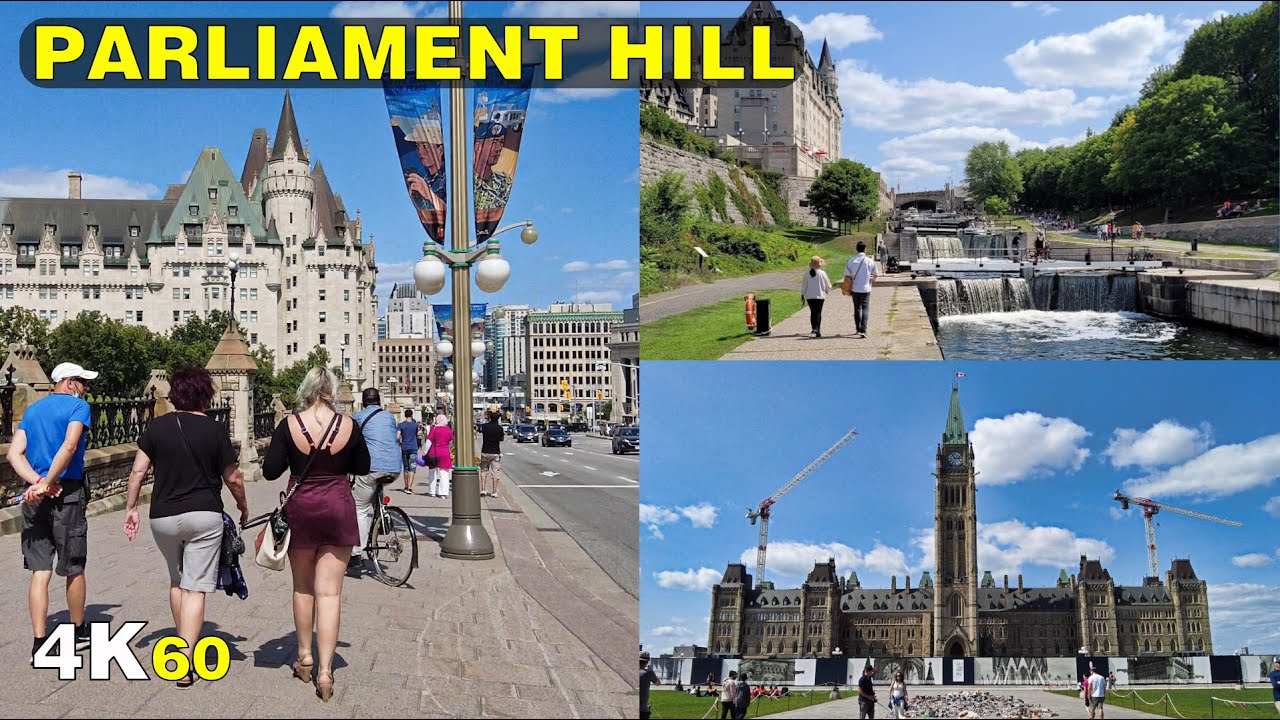 Downtown Ottawa Parliament Hill & Wellington Street Walk (Aug 2021)