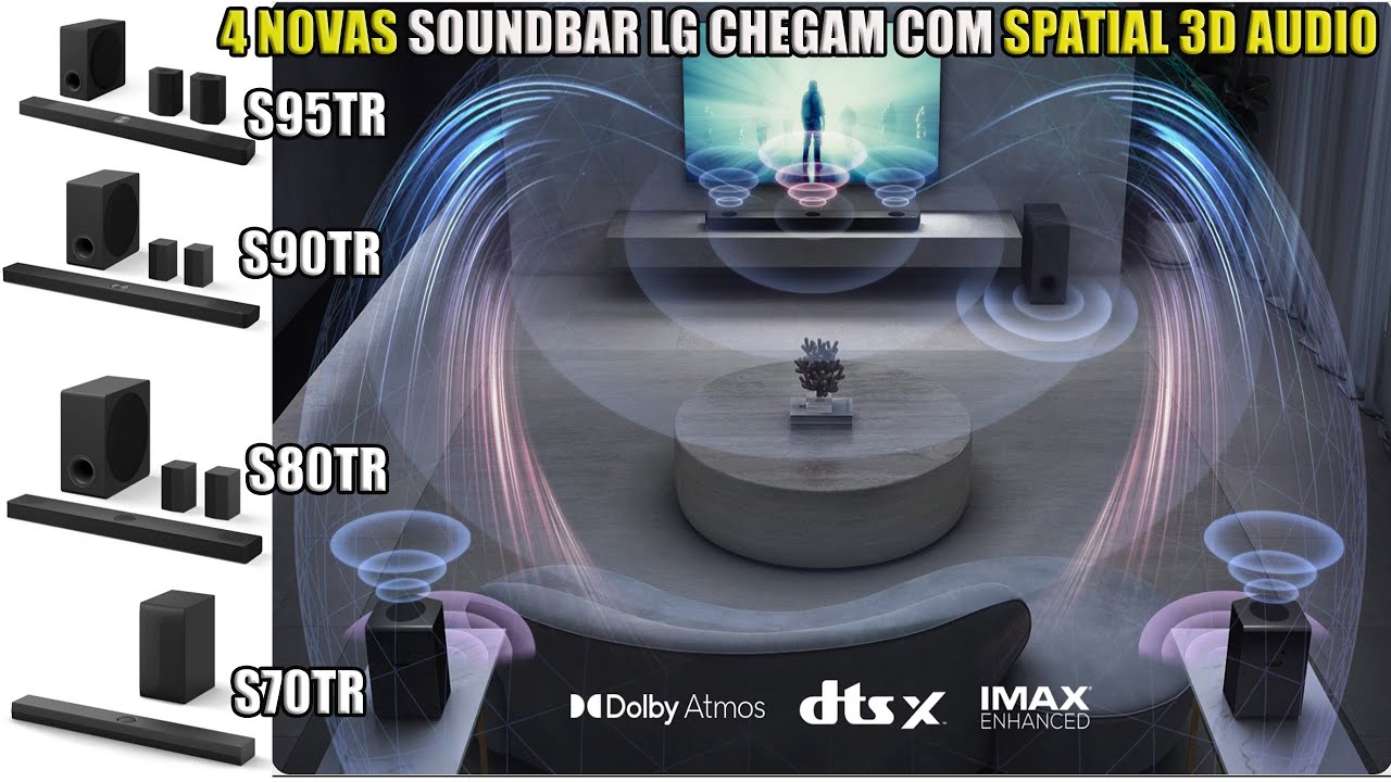 SOUND BAR LG 2024 Inclui CAIXAS SURROUND e Spatial 3D Sound