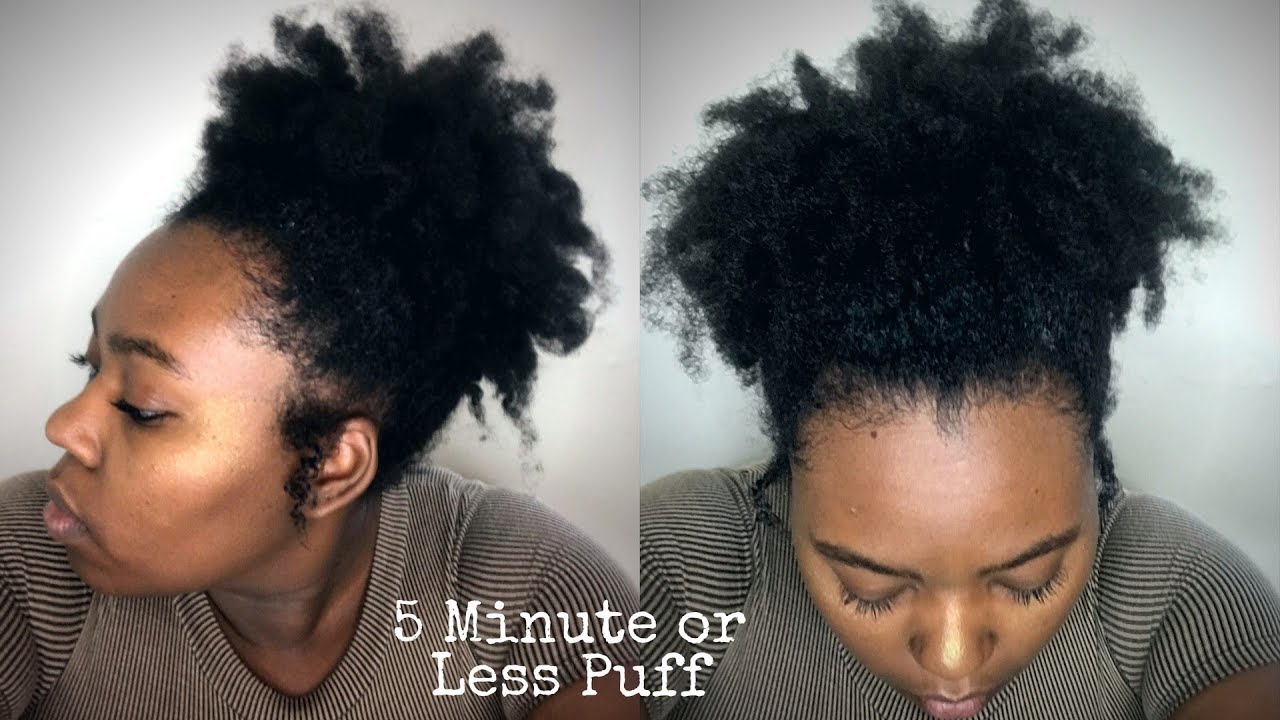 Loose High Puff on dry hair in less than 5 minutes (4c, 4b, 4a type hair)