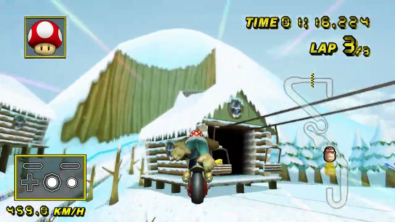 【MKW WR】 DK's Snowboard Cross - 1:44.497 - Blake