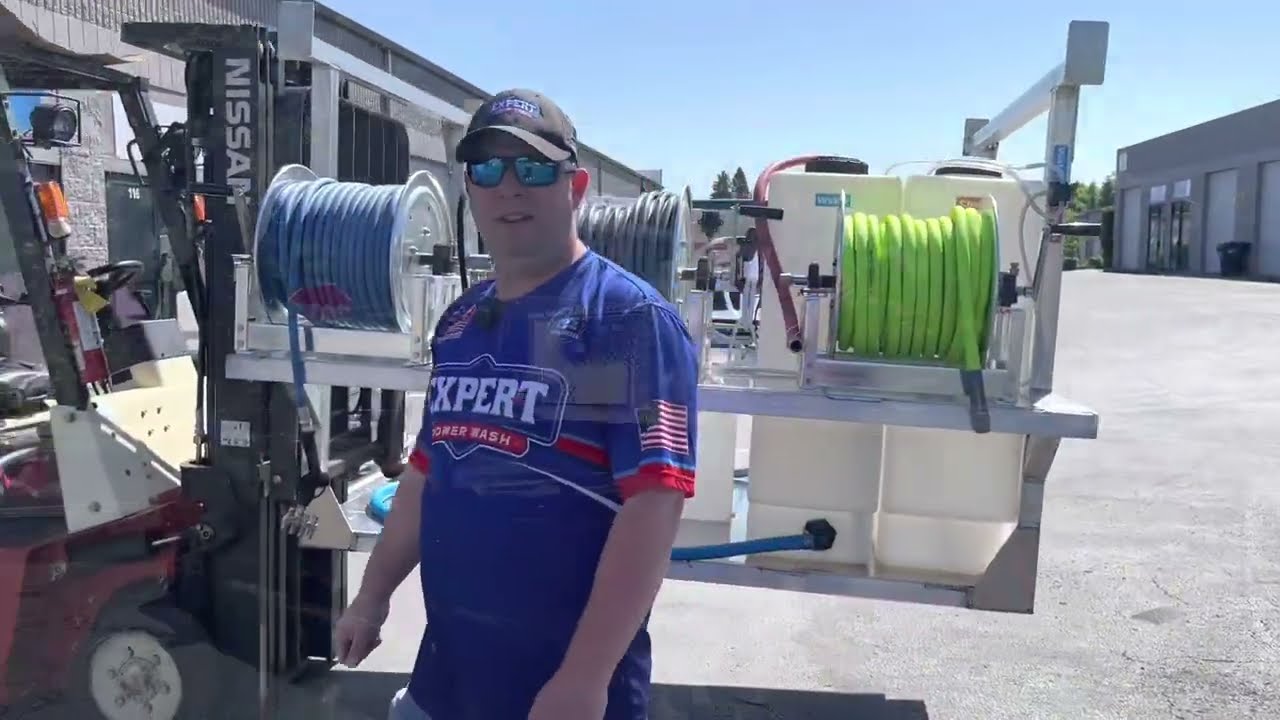 Pressure Washing and Soft Wash Truck Skid Build Setup- Custom Built Aluminum Skid