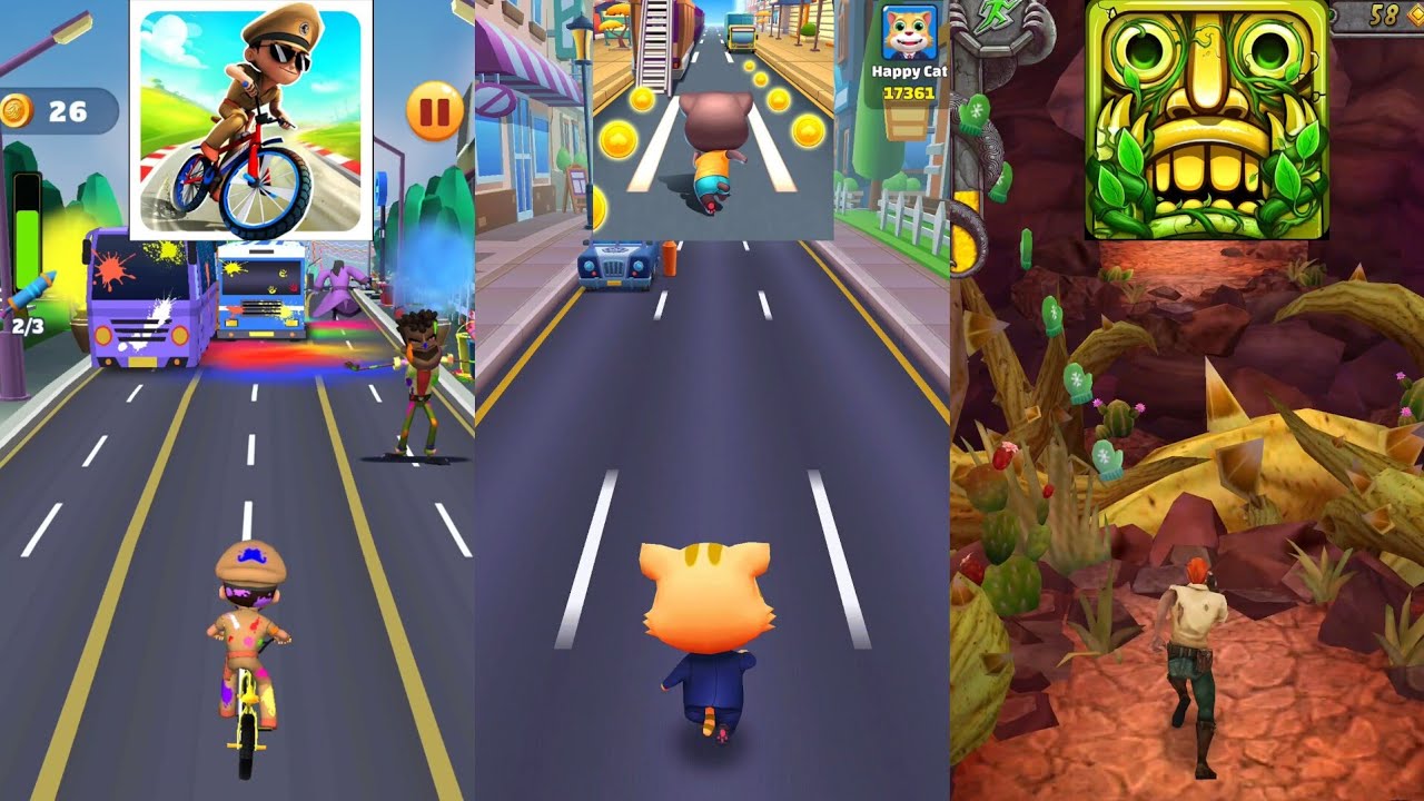 Little Singham Cycle Race 🆚 Cat Runner 🆚 Temple Run 2 New Update
