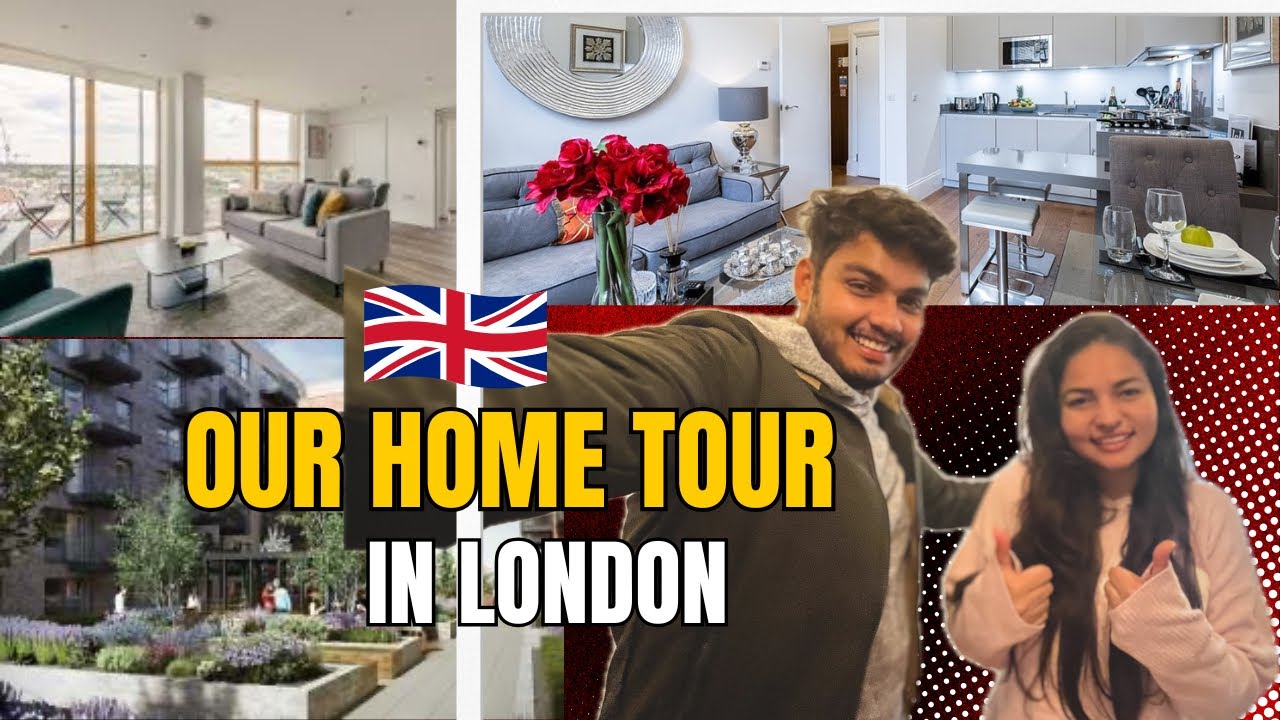 INDIAN COUPLE HOME TOUR in LONDON 🇬🇧 | House Tour UK 🏡 | Indian YouTubers in ENGLAND 🇮🇳