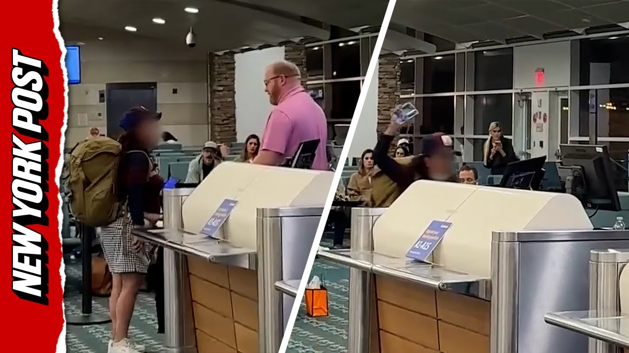Woman FLIPS OUT And Attacks Airport Staff During Dramatic Outburst