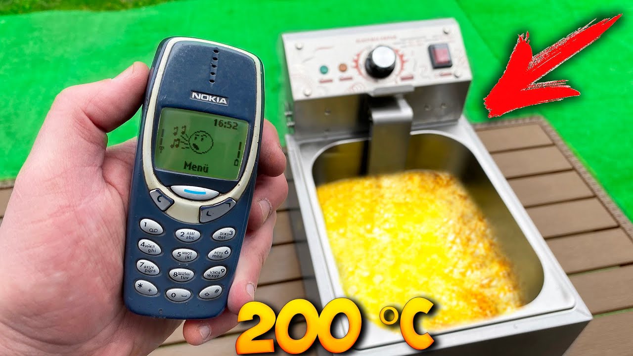 NOKIA 3310 ЖАРИТСЯ во ФРИТЮРЕ и ЗВОНИТ.. ?!