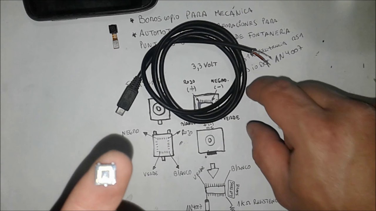 Boroscopio o endoscopio casero con reciclaje part1
