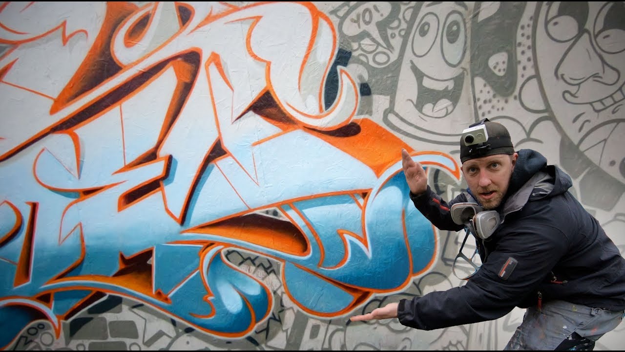 DOODLE GRAFFITI CHARACTERS concept wall feat. Biatsch in my backyard