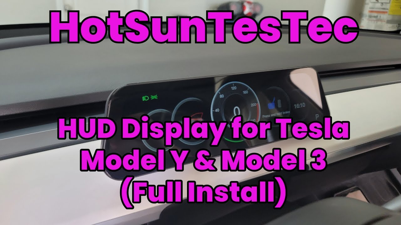 Дисплей HotSunTesTec Hud для Tesla Model 3 и Y (полная установка)
