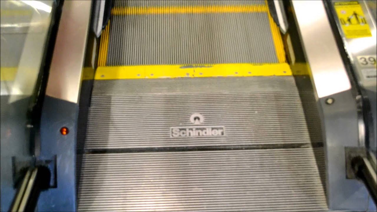 VINTAGE AND MODERN ESCALATORS AT PLACE BONAVENTURE.