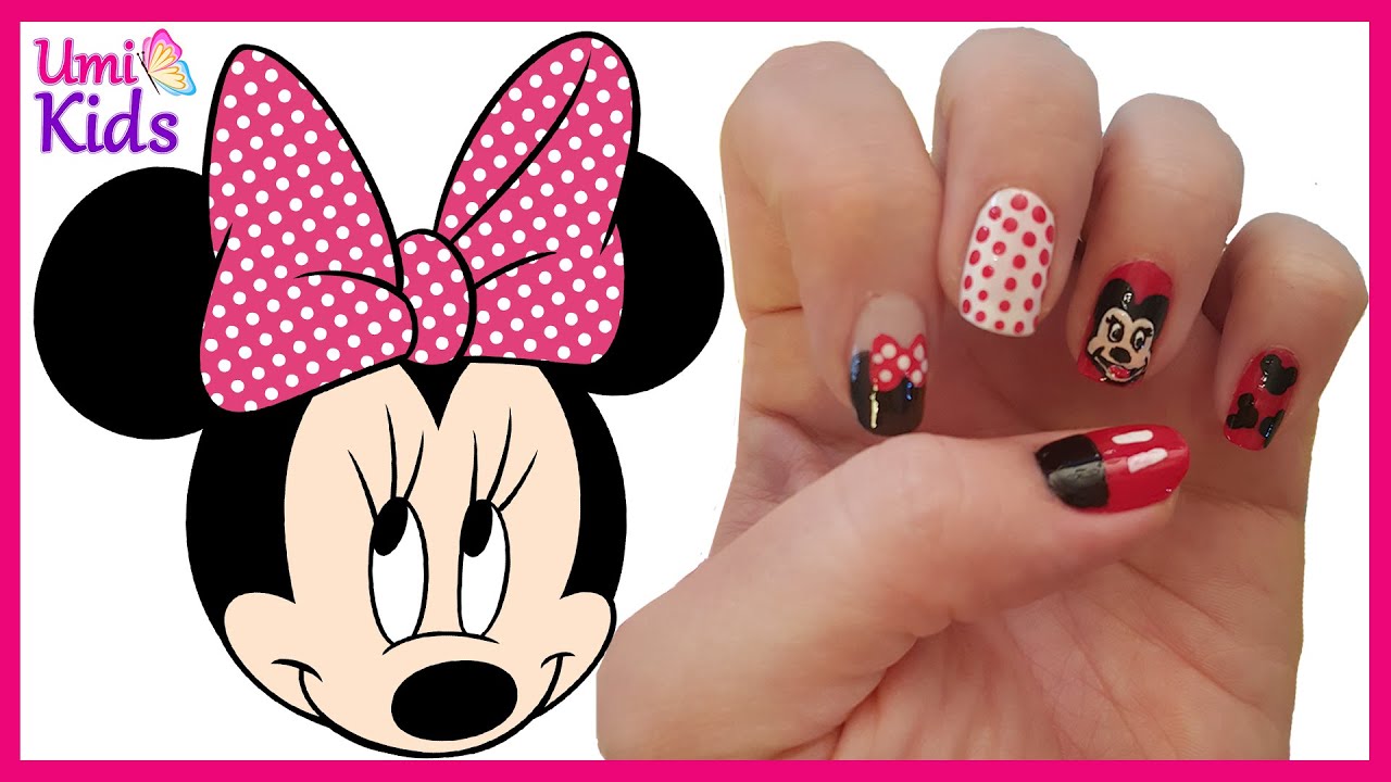 Miki Fare Tırnak Süsleme | Minnie Mouse Nail Art | UmiKids Oje Desenleri
