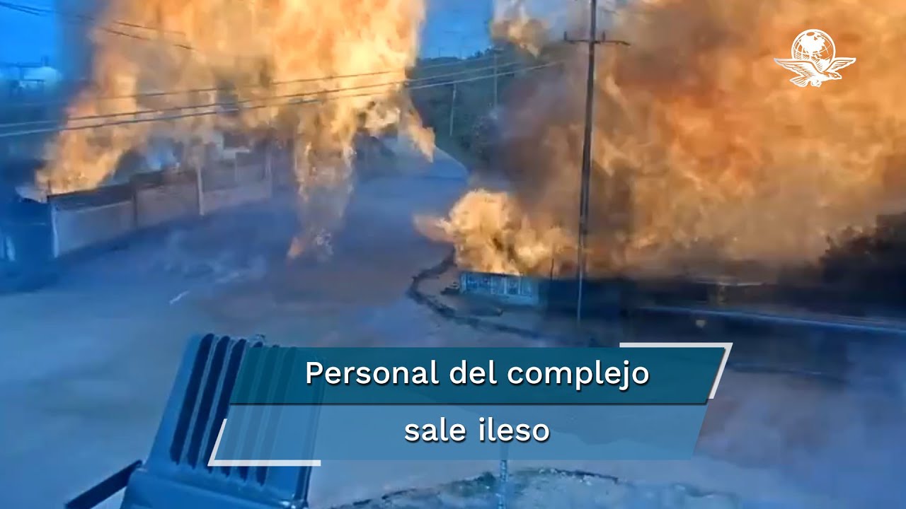 Captan impactante explosión en complejo petroquímico de Pajaritos, en Veracruz