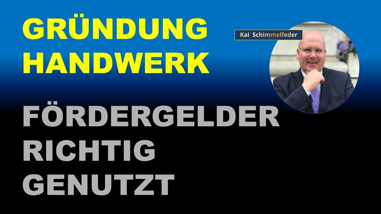Gründung im Handwerk -  Förderprogramme nutzen