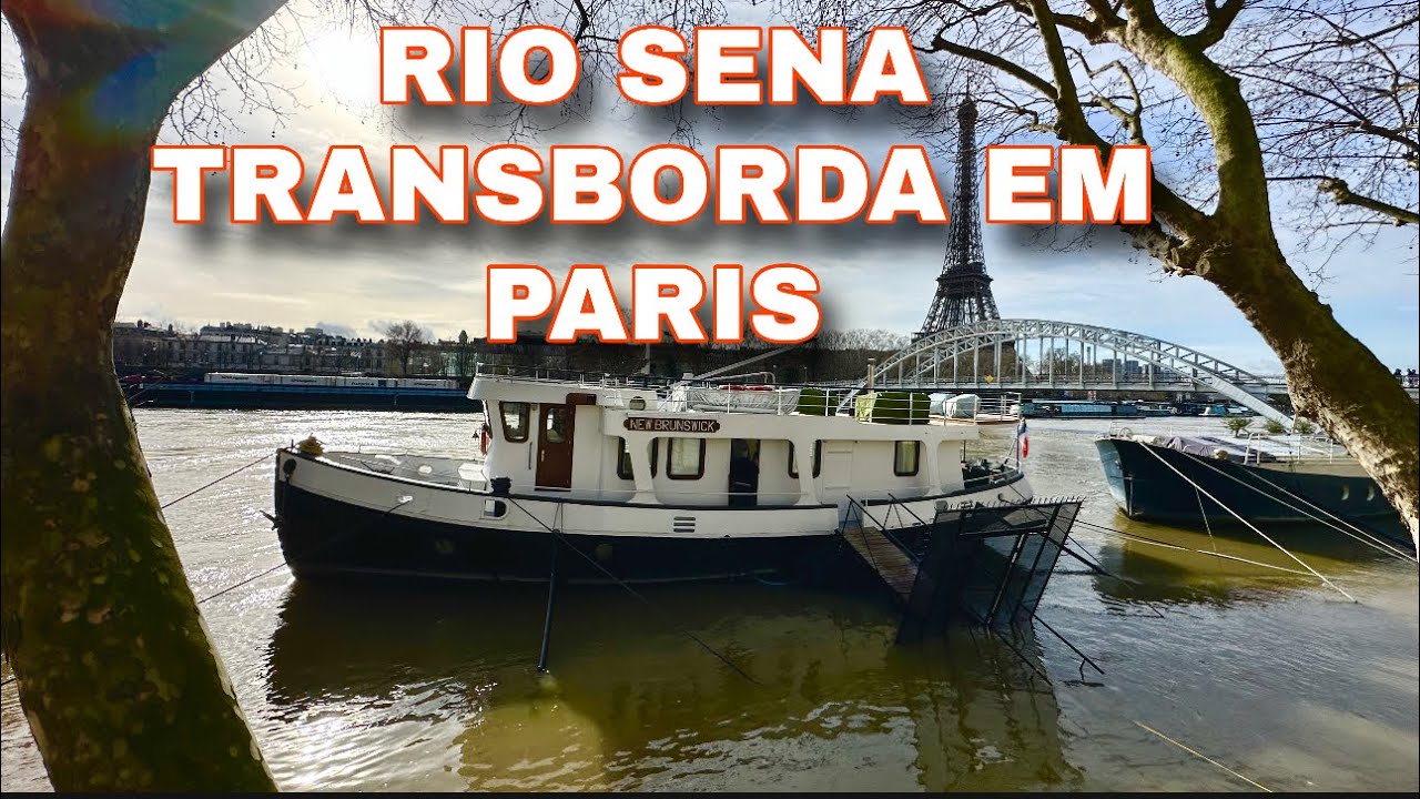 RIO SENA TRANSBORDA EM PARIS 