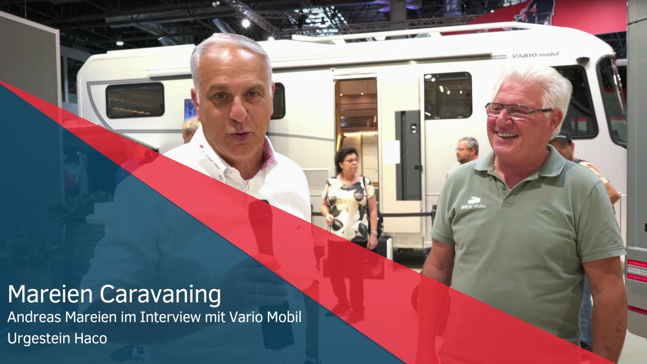 Wohnmobile 2024: Andreas Mareien führt Interview mit Vario Mobil Urgestein Haco