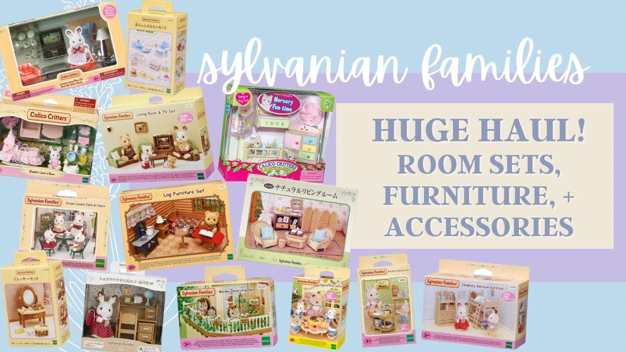 Sylvanian Families: Огромная покупка — мебель, наборы мебели для комнат и аксессуары.