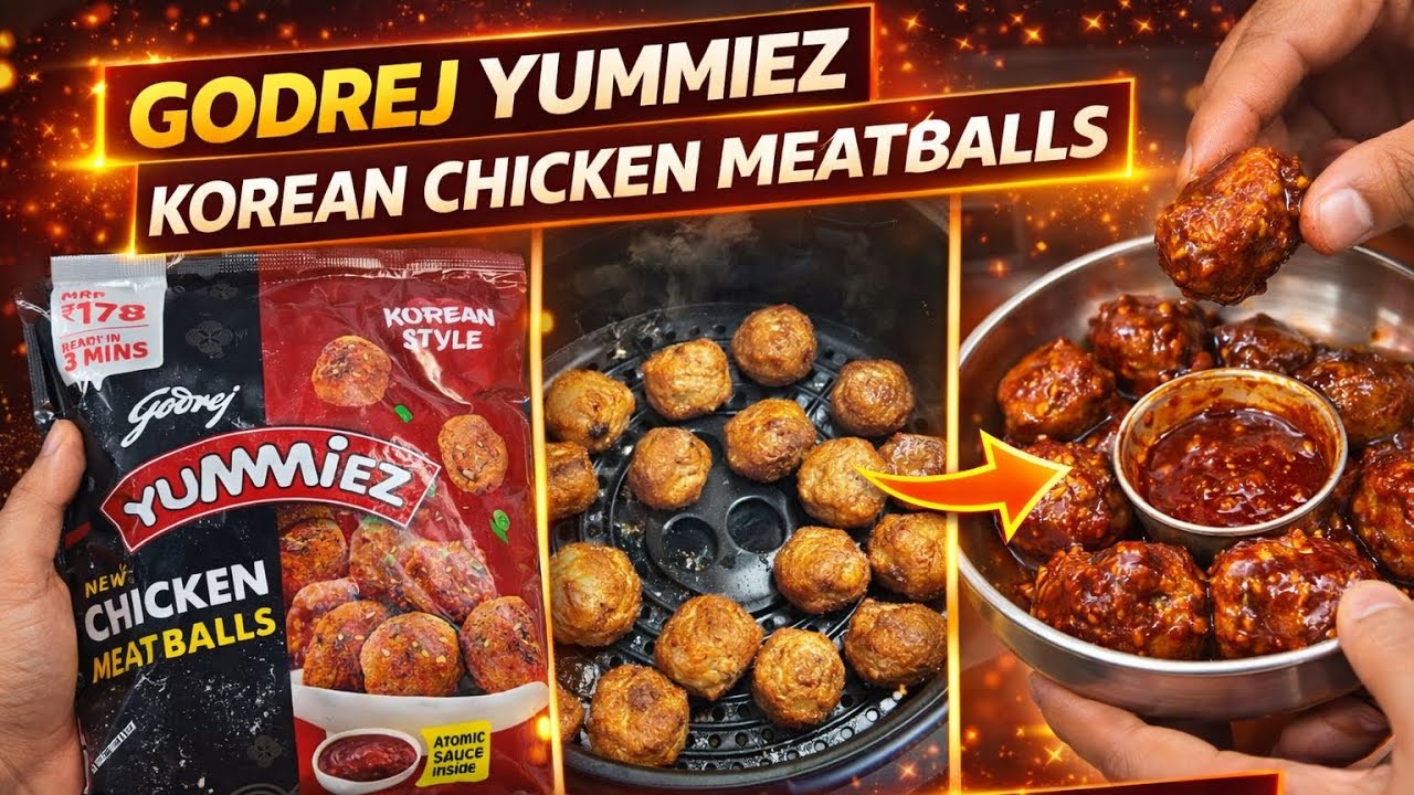 The Godrej Yummiez Korean Style Chicken Meatballs and the 'Atomic Sauce' is no joke🌶️✨