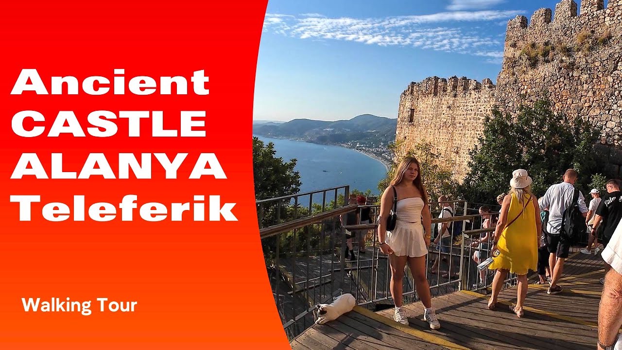 ALANYA Funicular Ancient CASTLE Turkey | Walk in Alanya Kalesi, Teleferik