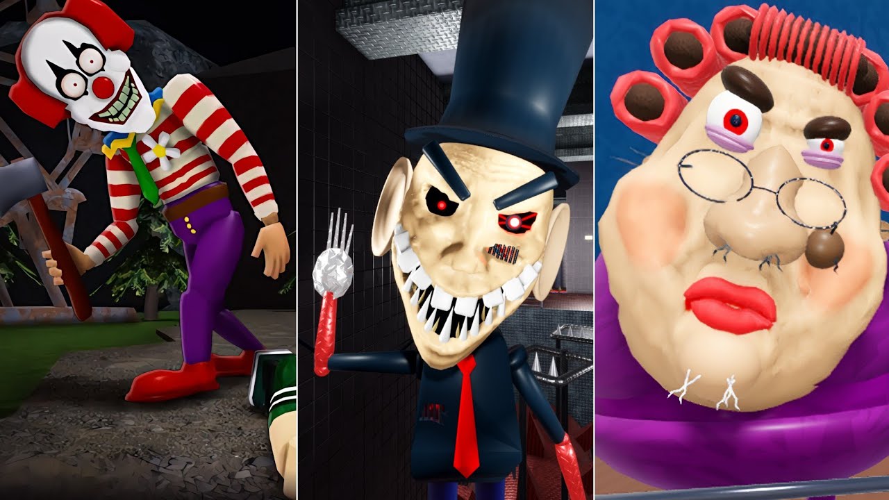 EPIC CHOPPER'S CARNIVAL BREAKOUT, SIR SCARY'S MANSION, ESCAPE EVIL GRANDMA ROBLOX OBBY
