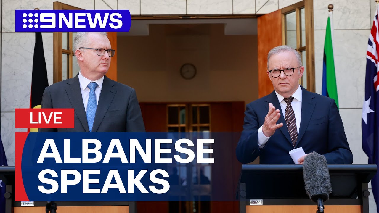 #LIVE: PM Anthony Albanese and Home Affairs Minister Tony Burke address the media | 9 News Australia