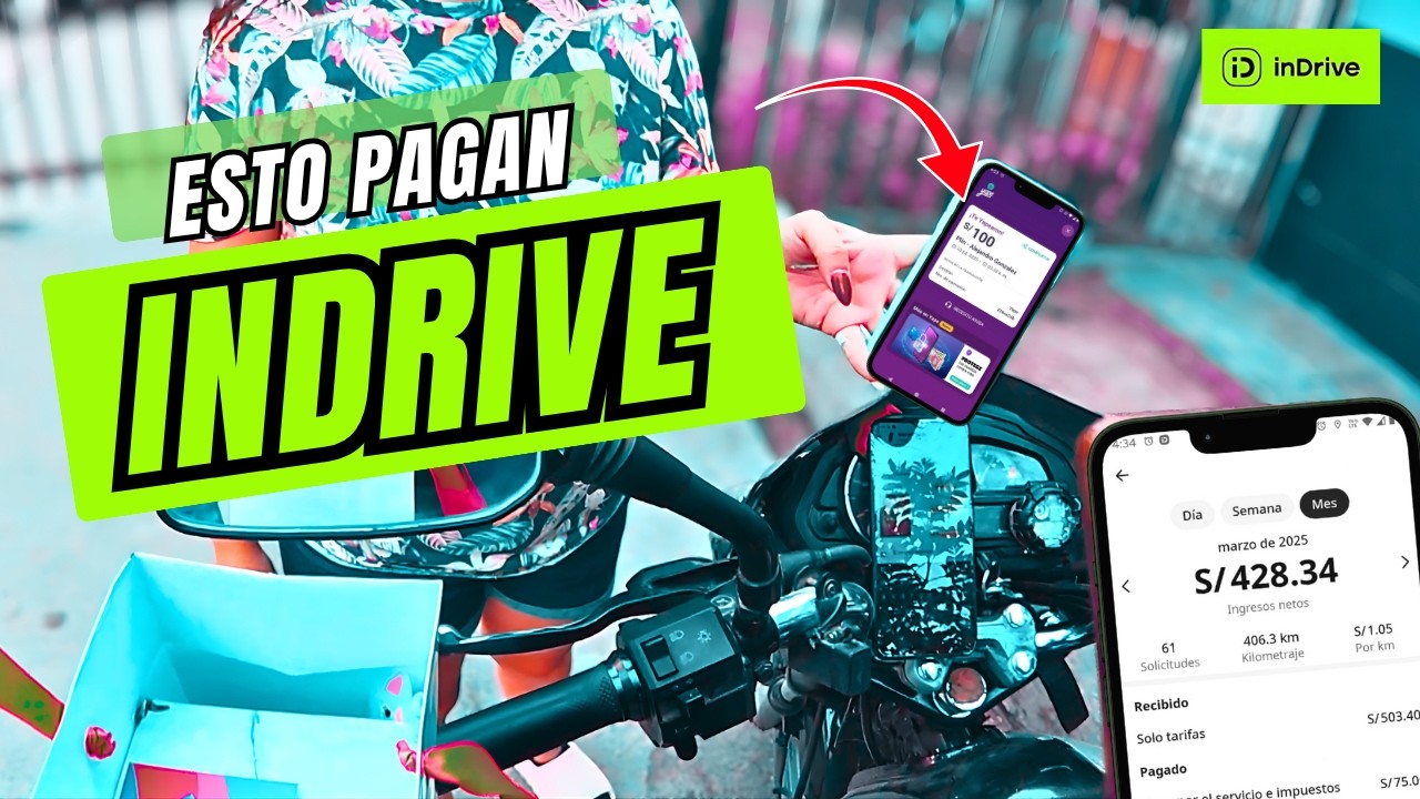 GANA DINERO Con INDRIVE MOTO 2025  | Ingresos reales  - Fujizan9