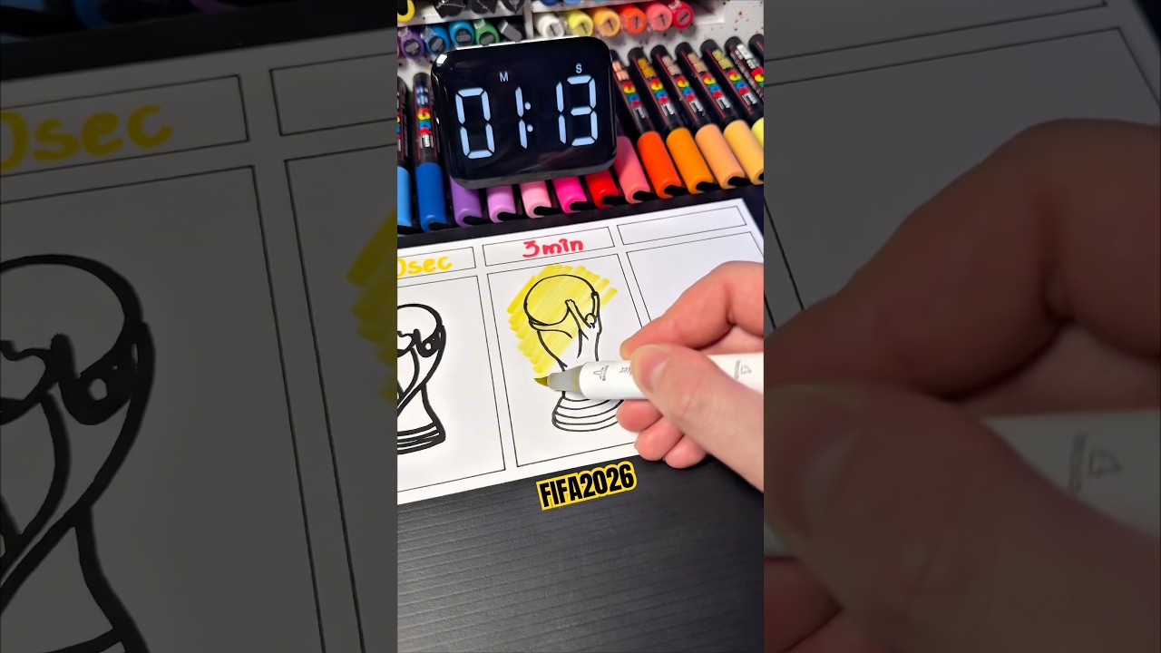 [3 min]🕦Drawing the FIFA World Cup⚽️#fifa26 #worldcup #worldcup2026 #drawing #art