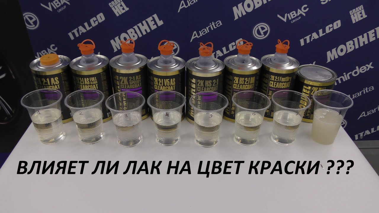 Вплив лаку на колір фарби. Лаки Mobihel.